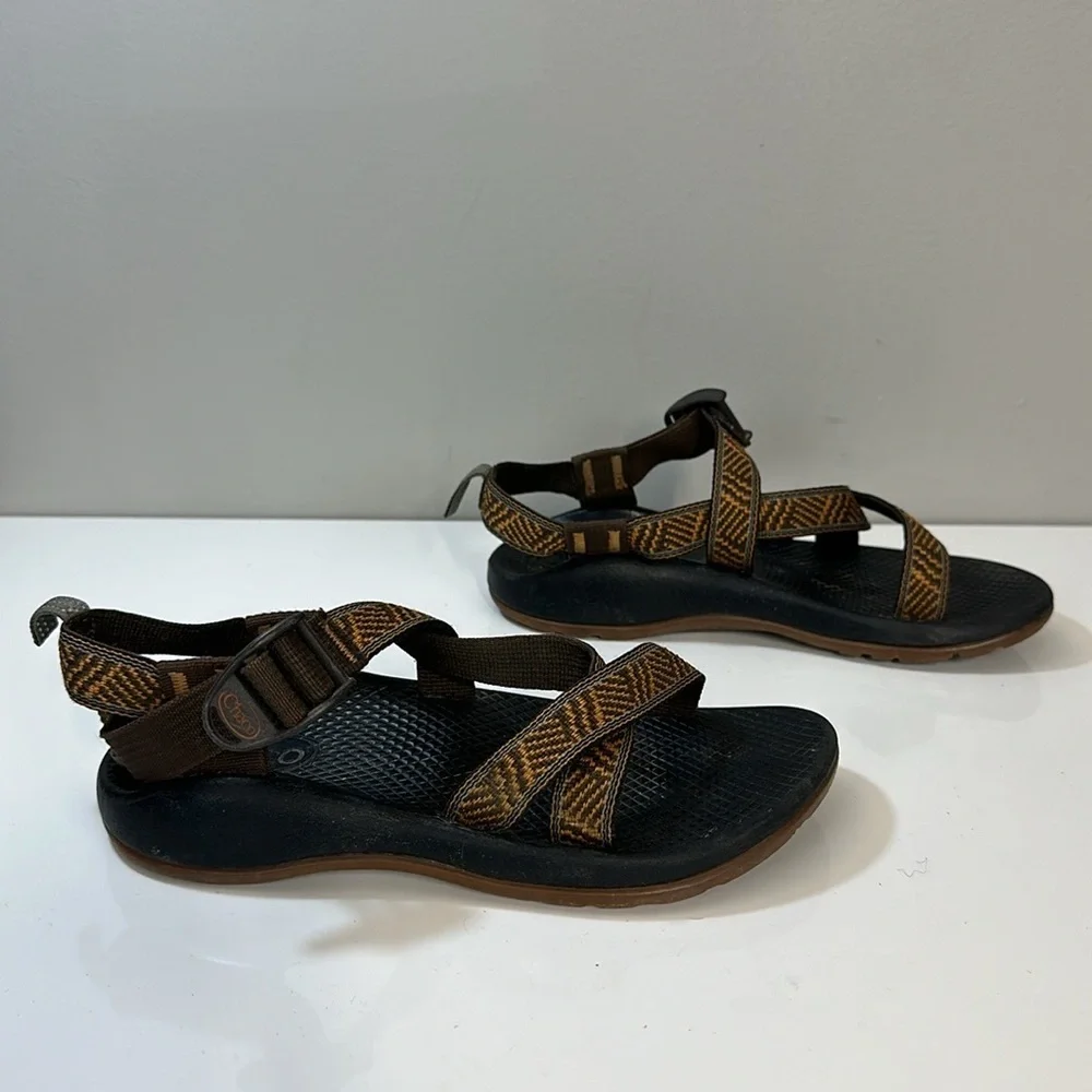 Chaco Z1 Ecotread Orange Strappy Sandals Size 3